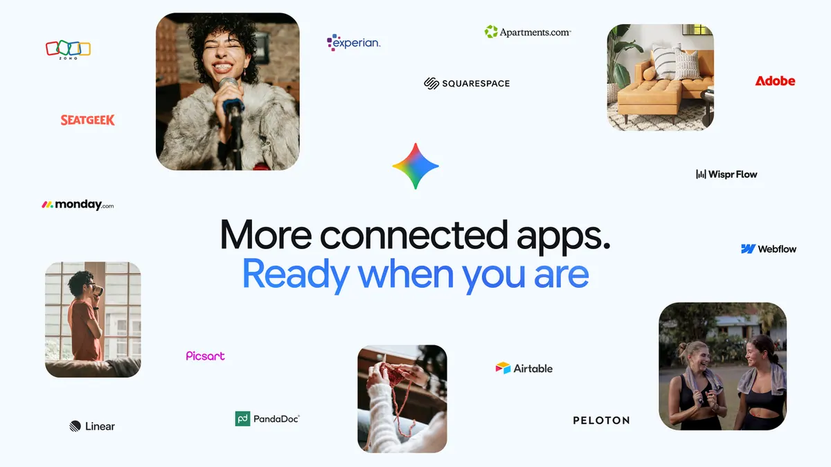 Publisher-provided image for A new wave of Connected Apps is rolling out to Gemini.